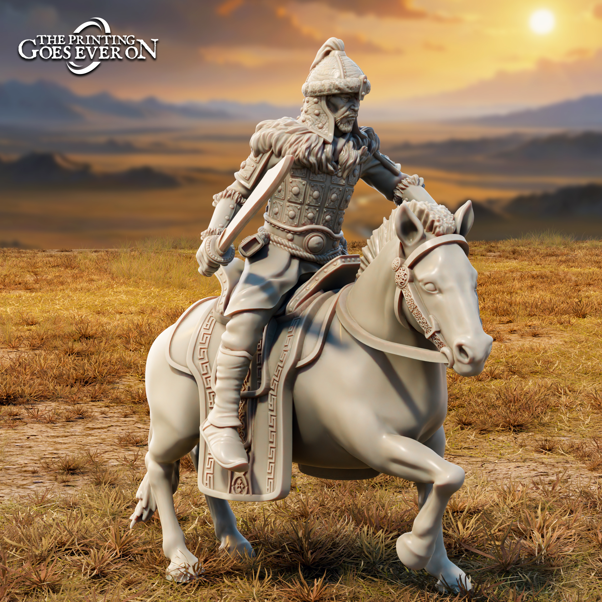 Golden Khanate Commander - Mounted - Presupported